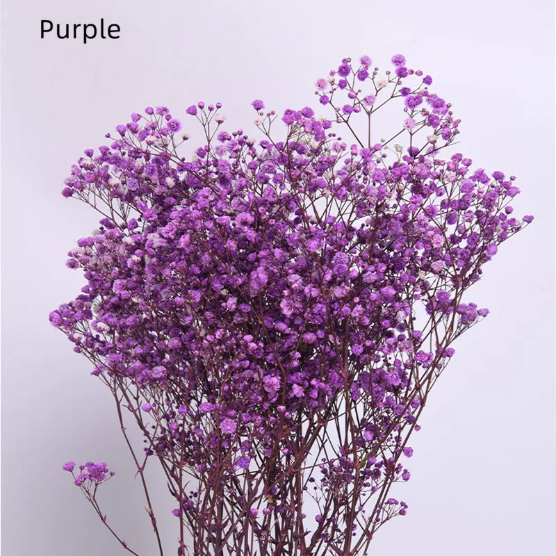 Natural Dried Preserved Flowers Gypsophila Paniculata Baby's Breath Flower Bouquets Gift for Wedding Pink Room Decor