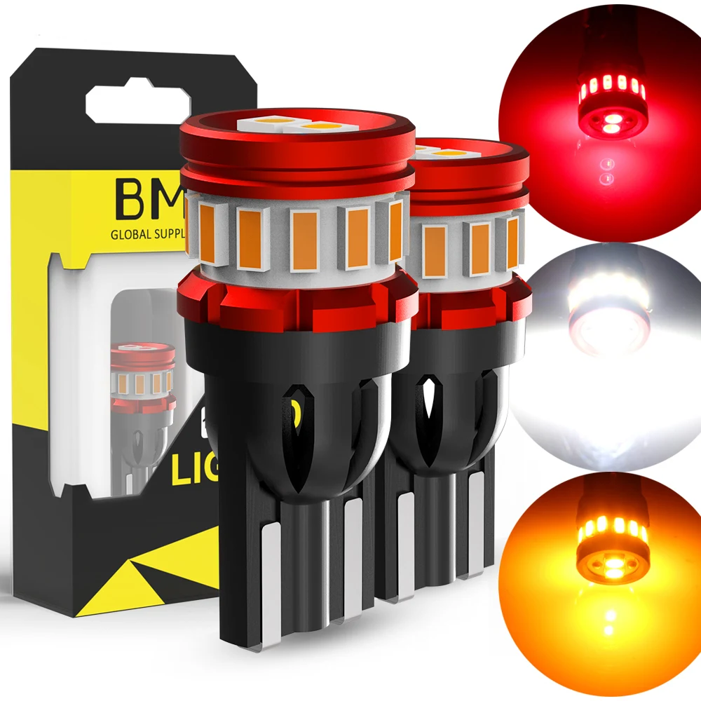 

BMTxms 2PCS T10 W5W 158 161 168 194 LED Clearance Parking Reading Door Lights Car Motorcycle White Amber Yellow Red Lamp Bulb