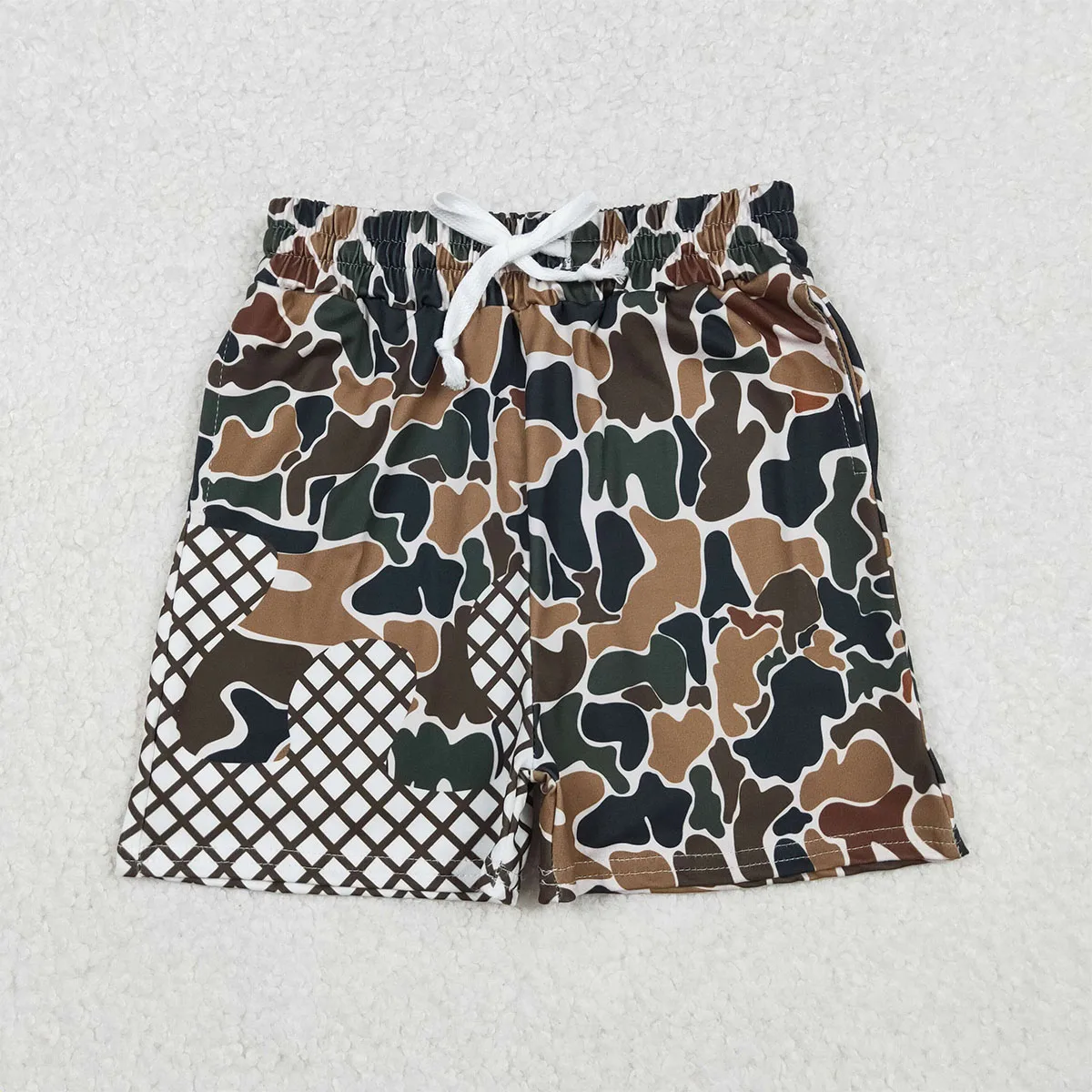 Sibling Baby Boys Camo Drip Pockets Southern Deer Duck Hunting Shorts Bottom Kids Designer Fashion Clothing Children Wholesale