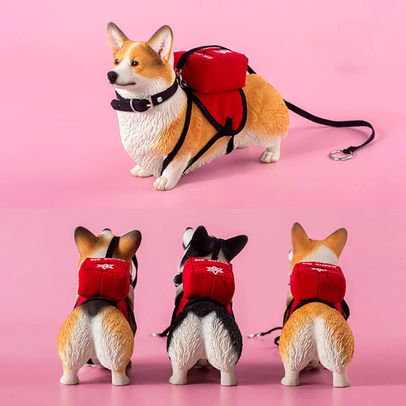 

1/6 Scale JXK093 Change Head Corgi Healing Pet Dog Handmade Model Tide Play Decoration Scene Decoration Car Decoration