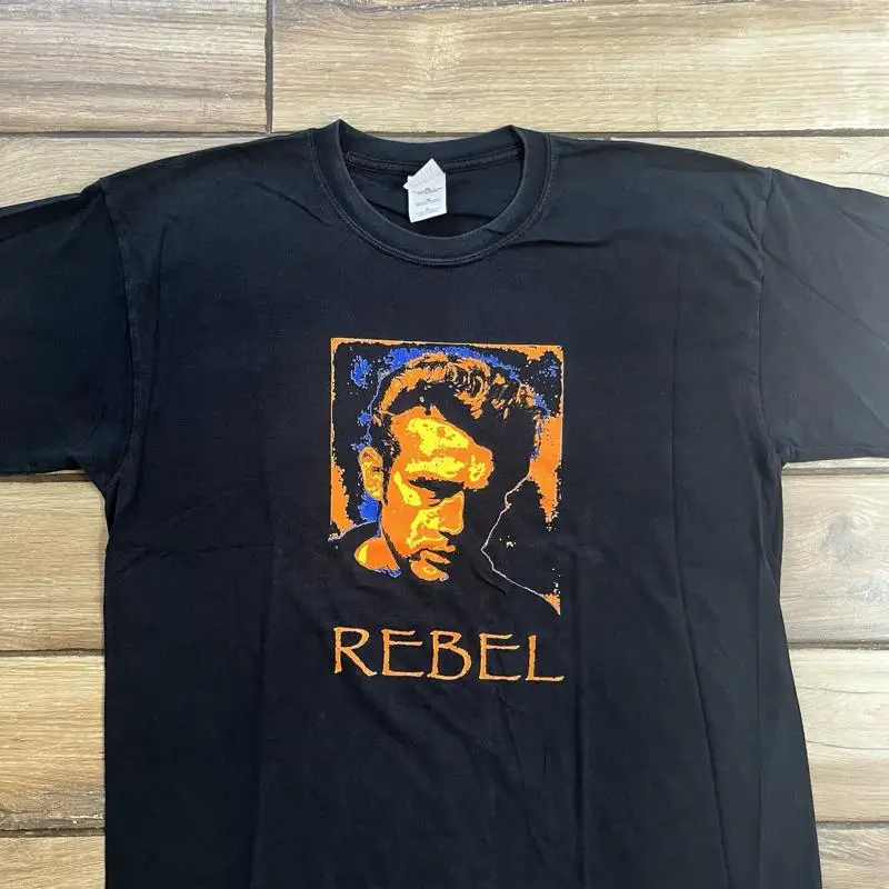 

Винтажная черная футболка с рисунком James Dean Rebel Gildan, ультра хлопок, мужская, размер XL
