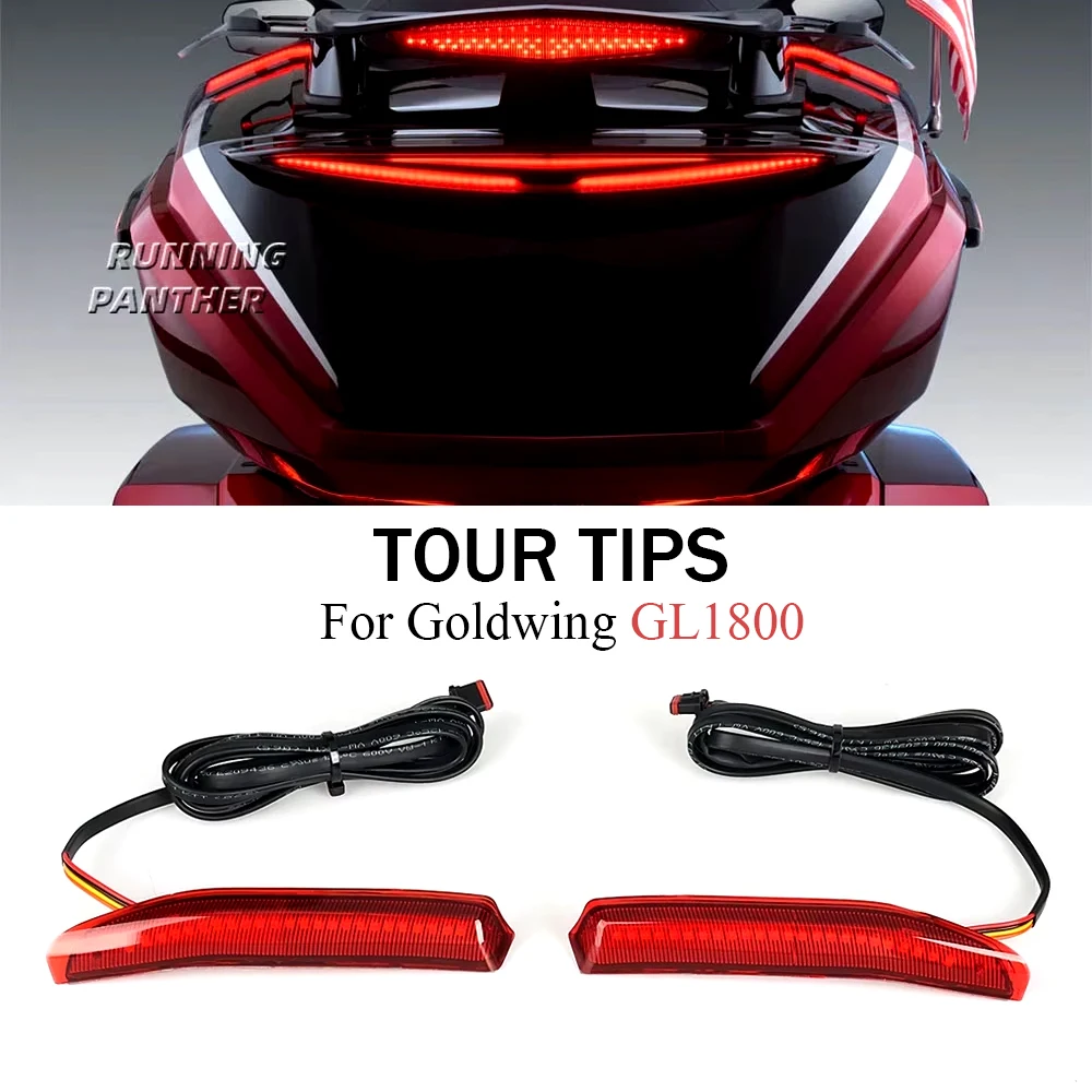 

For Honda Goldwing Gold Wing GL1800 Tour DCT Airbag 2021-2023 Motorcycle Top Box Trunk Tour Tips Side LED Decorative Light Lamp