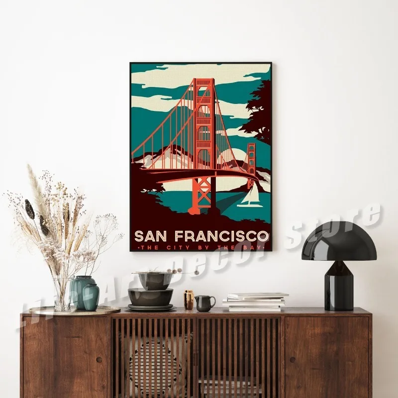 خمر طوكيو الدنمارك نيوزيلندا مصر كابري السفر المشارك وطباعة قماش اللوحة الرجعية جدار صورة فنية لغرفة ديكور المنزل