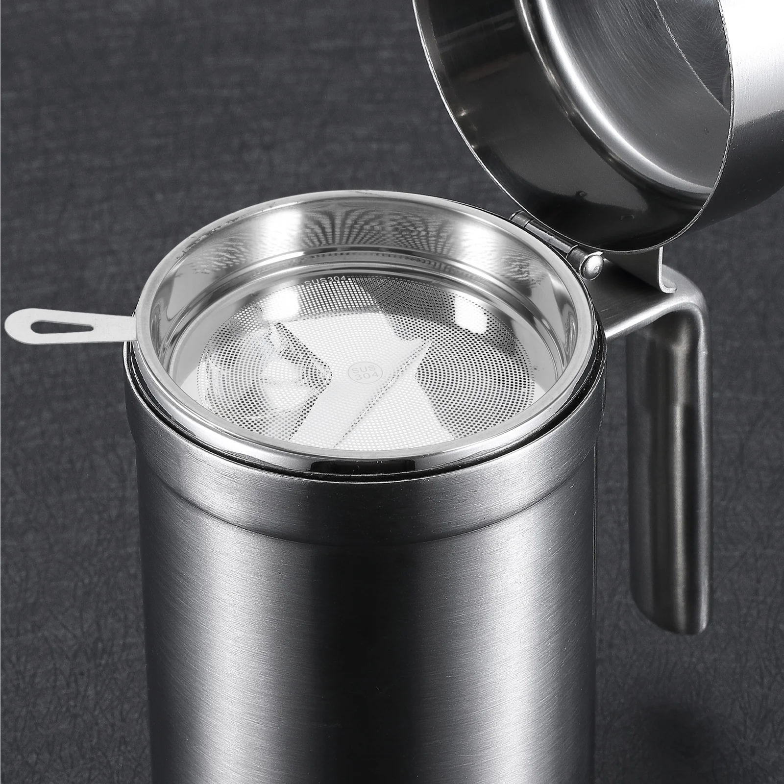 

2Pcs Stainless Steel Filter for Oil Pot Bacon Grease Saver Strainer Replacement Kitchen Cooking Frying Oil Storage Container Lid