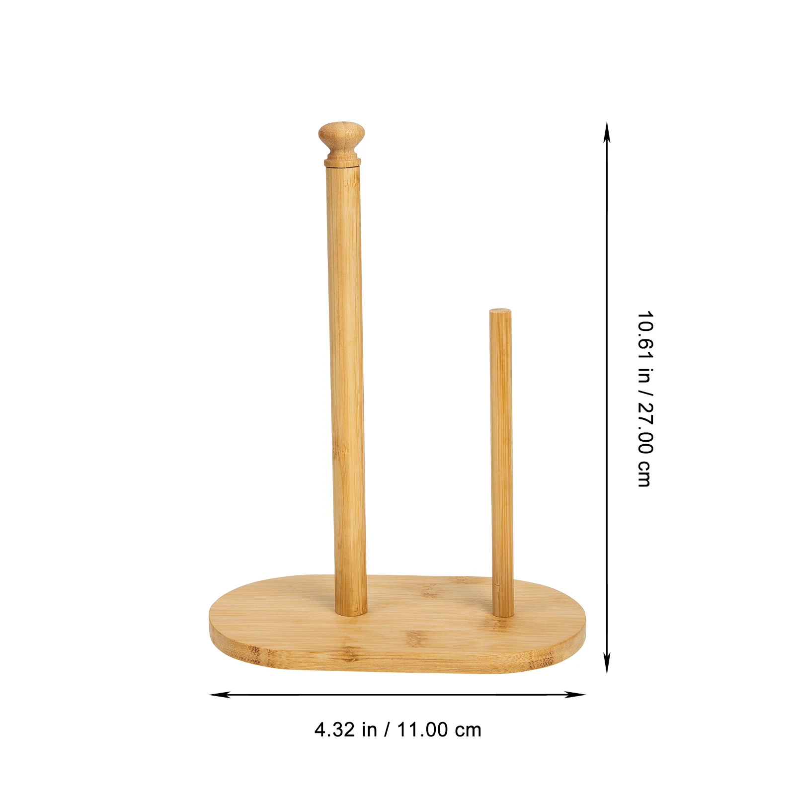 

Bamboo Paper Towel Holder Wooden Kitchen Roll Rack Desktop Stand For Home Hotel Use Dispenser Vertical Toilet Paper