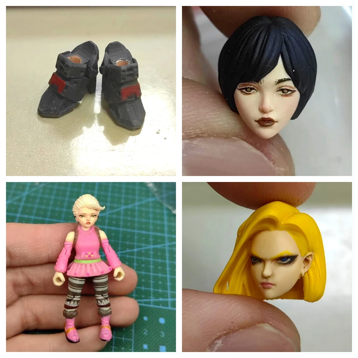 1/18 Head Sculpt female Head  high-heeled shoes For 3.75