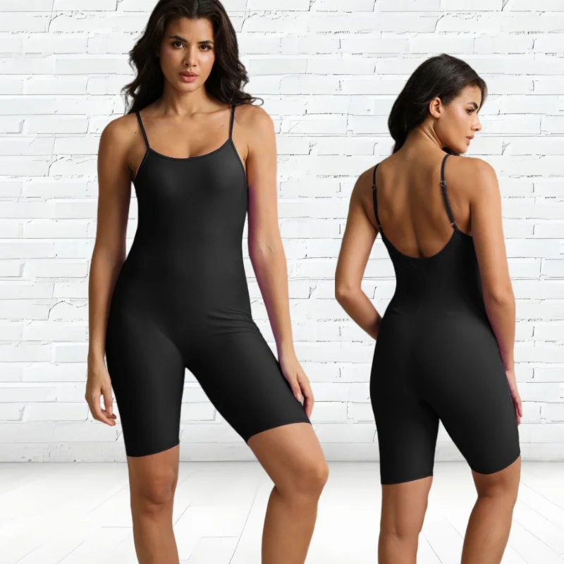 

Women's 2025 Sporty Yoga Jumpsuit Fitness Gym Overalls Workout Sportswear Training Set Comfortable Sporty Clothing