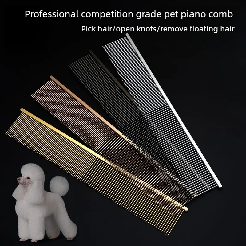 Peine de Piano de Alta Gama para Peluquería Canina, Diseñado para Competiciones, Específico para Poodles, Peine Desenredante, Cepillo Slicker para Perros, Suministros para Perros