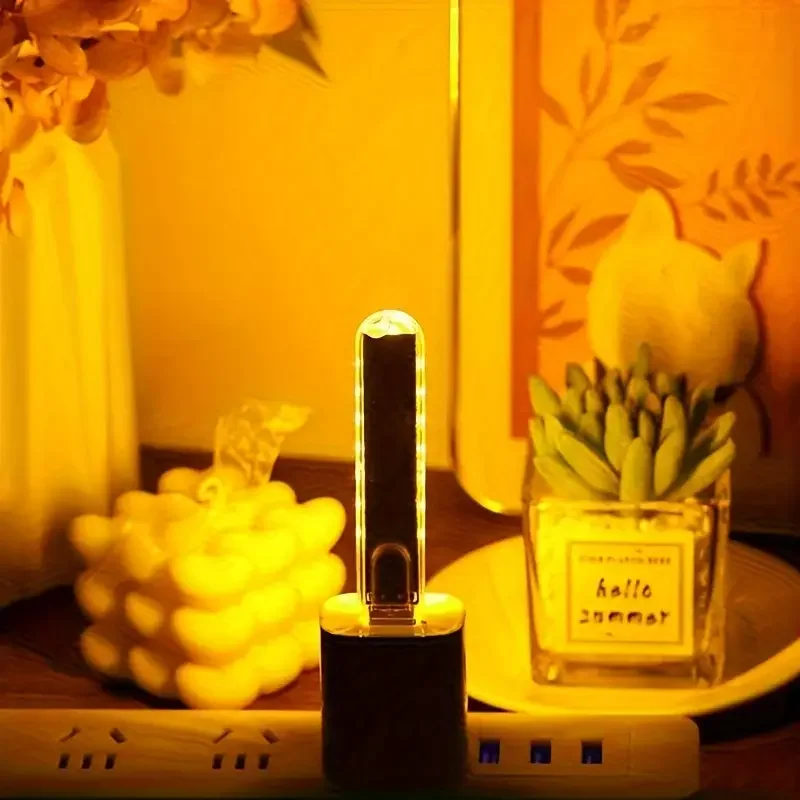 

8 Leds Night Light Purple Grow Light Warm Night Light Atmosphere Lights Reading Lamp for Bedroom Travel