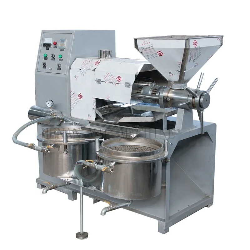 500kg/h Rods Type Rice Bran Soybean Sunflower Cotton Seeds Oil Pressers Auto 6YL-160T Hot And Cool Screw Oil Press