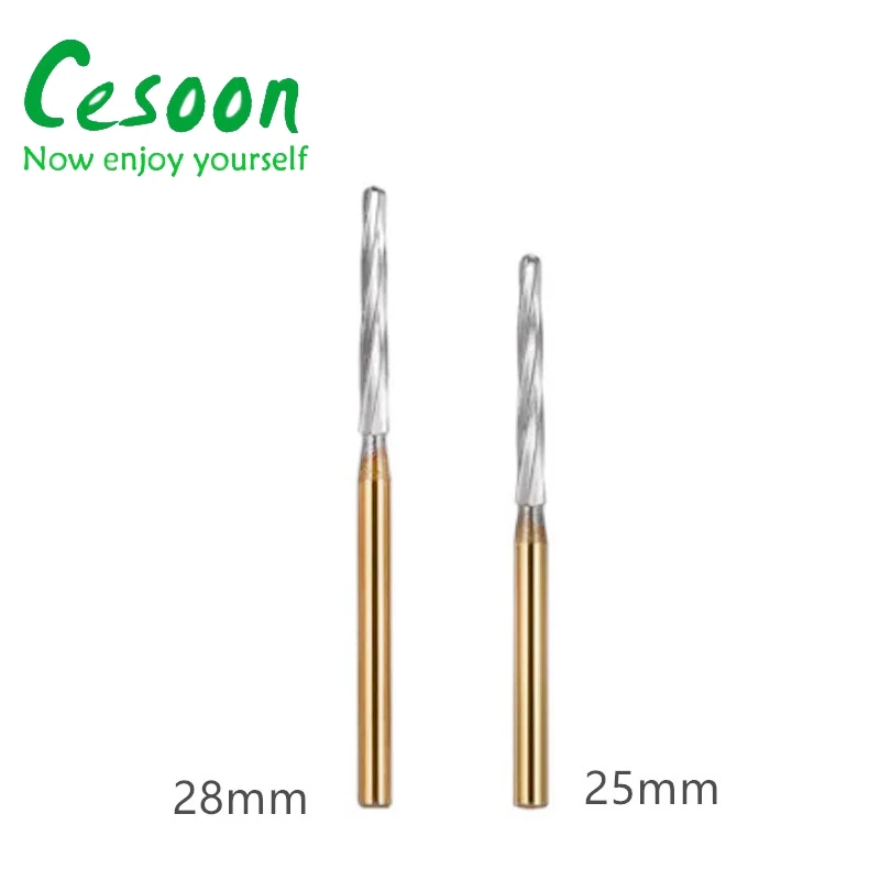 5Pcs/Blister Dental Carbide Surgical Burs Zekrya Endodontic Drill Bits 25mm 28mm For High Speed Handpiece Dentistry Lab Material