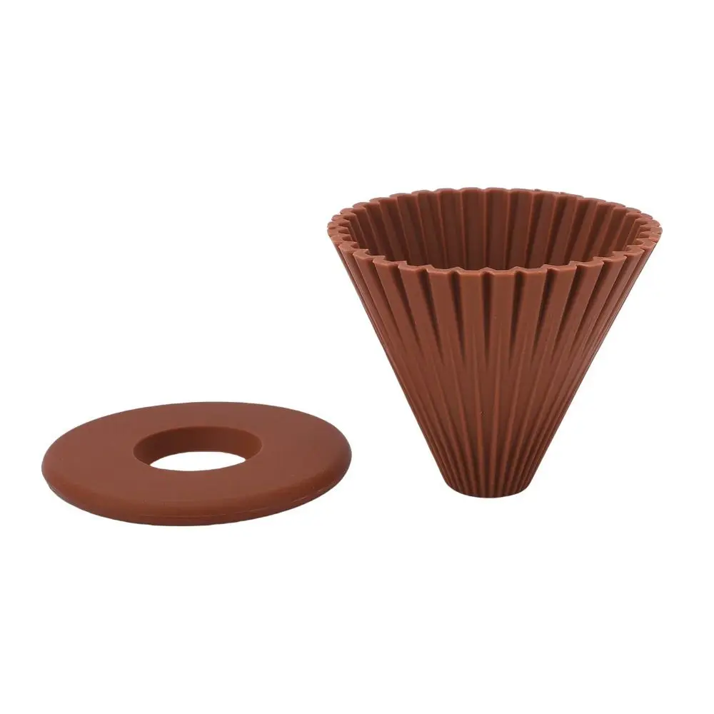 Silicone Material Pour Over Coffee Dripper Internal Texture Detachable Design Coffee Filter Holder Foldable Structure