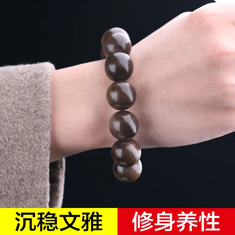 Bracelet Couple's Natural Eaglewood round Simple Fashion Retro Ethnic Style Buddha Beads Multi-Circle108 Men and Women SameStyle