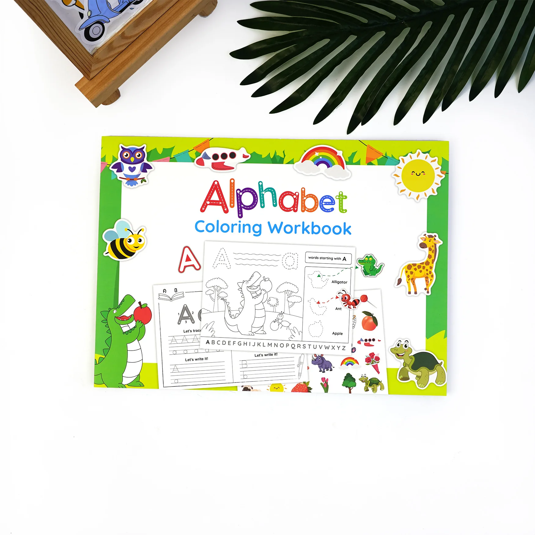 Coloring Book 25 Cartoon Pen Control Children's Pictures Coloring Book DIY Early Education with Stickers Digital Workbook