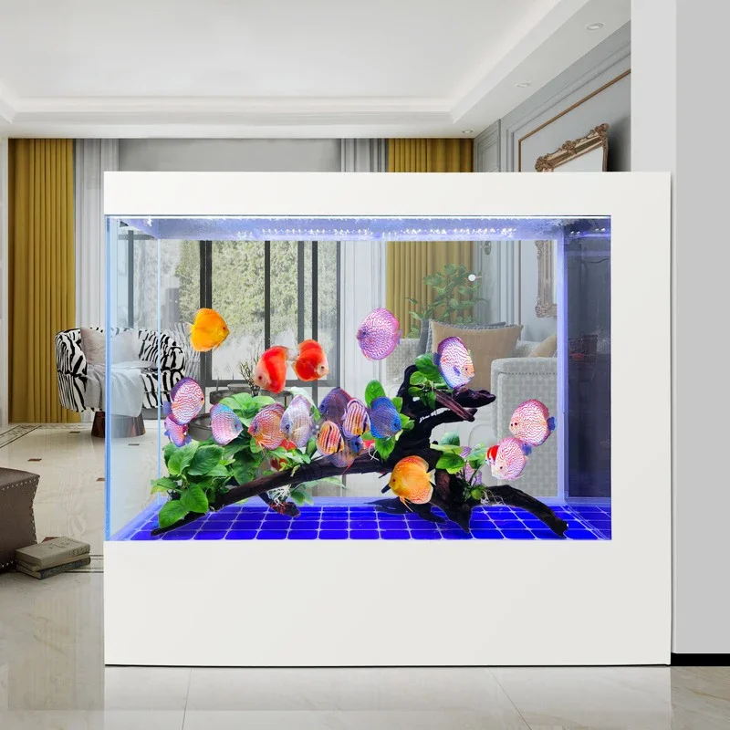 Custom Large Arowana Fish Tank glass Fish Tank Aquarium With Filter System Lamp Furniture Fish Tank Home Decoration