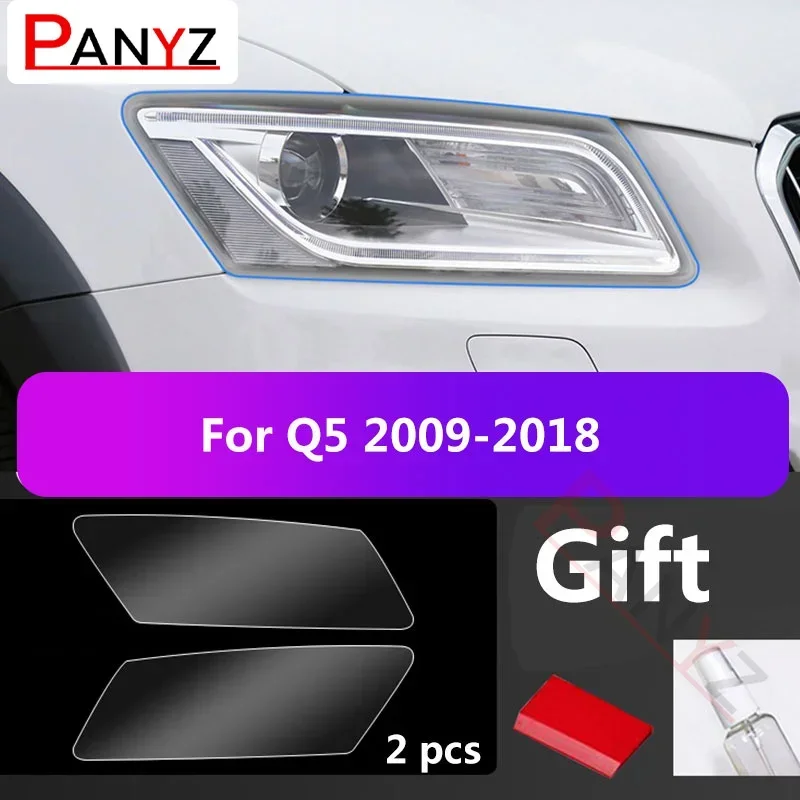 

2 шт. для Audi Q5 8R FYCar чехлы для фар защитная пленка прозрачная наклейка черные аксессуары против царапин авто ремонт