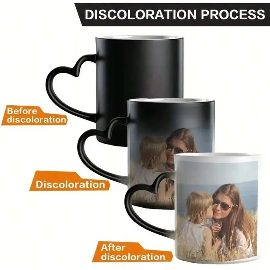 Customized Coffee Cup With Thermal Color Changing Display Image Mug for Coffee Ceramic Cups Personalized Gift Drinkware Mugs Tea
