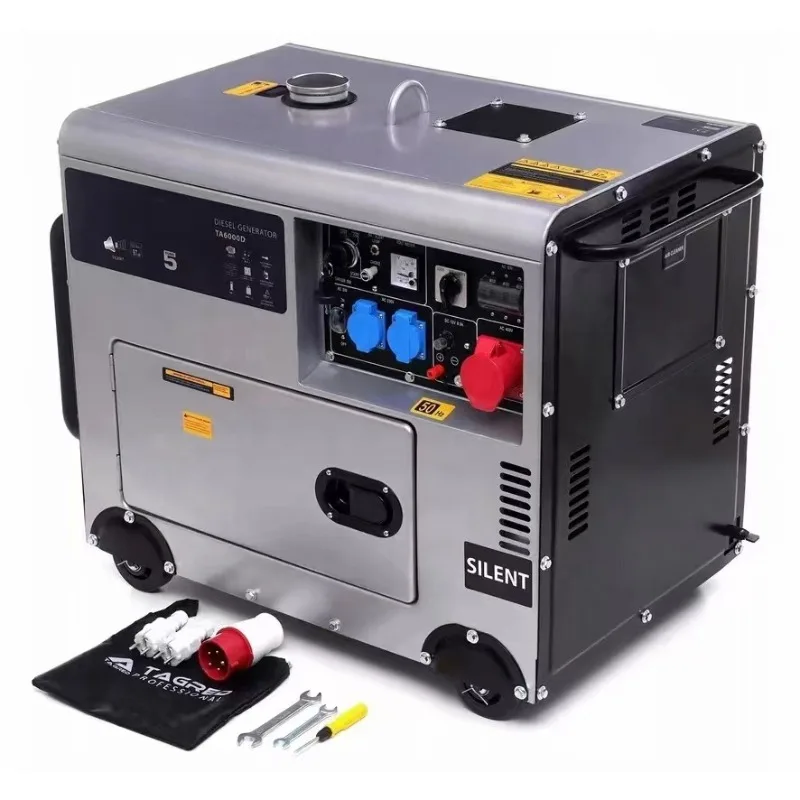 High Quality 3KW 5KW 6KW 10KW Silent Diesel Generator Set 10kva Genset Price Portable Soundproof Inverter Diesel Generator
