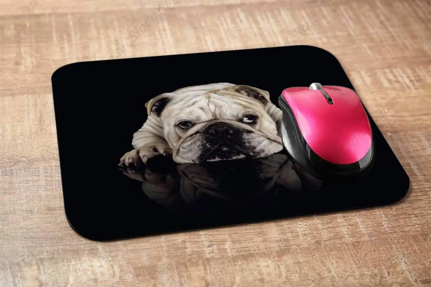 Bulldog Gaming Mouse Pad Cute Dog Mouse Pad Computer Desk Laptop Office Mouse Pad Non Slip Rubber Gift 25*30cm