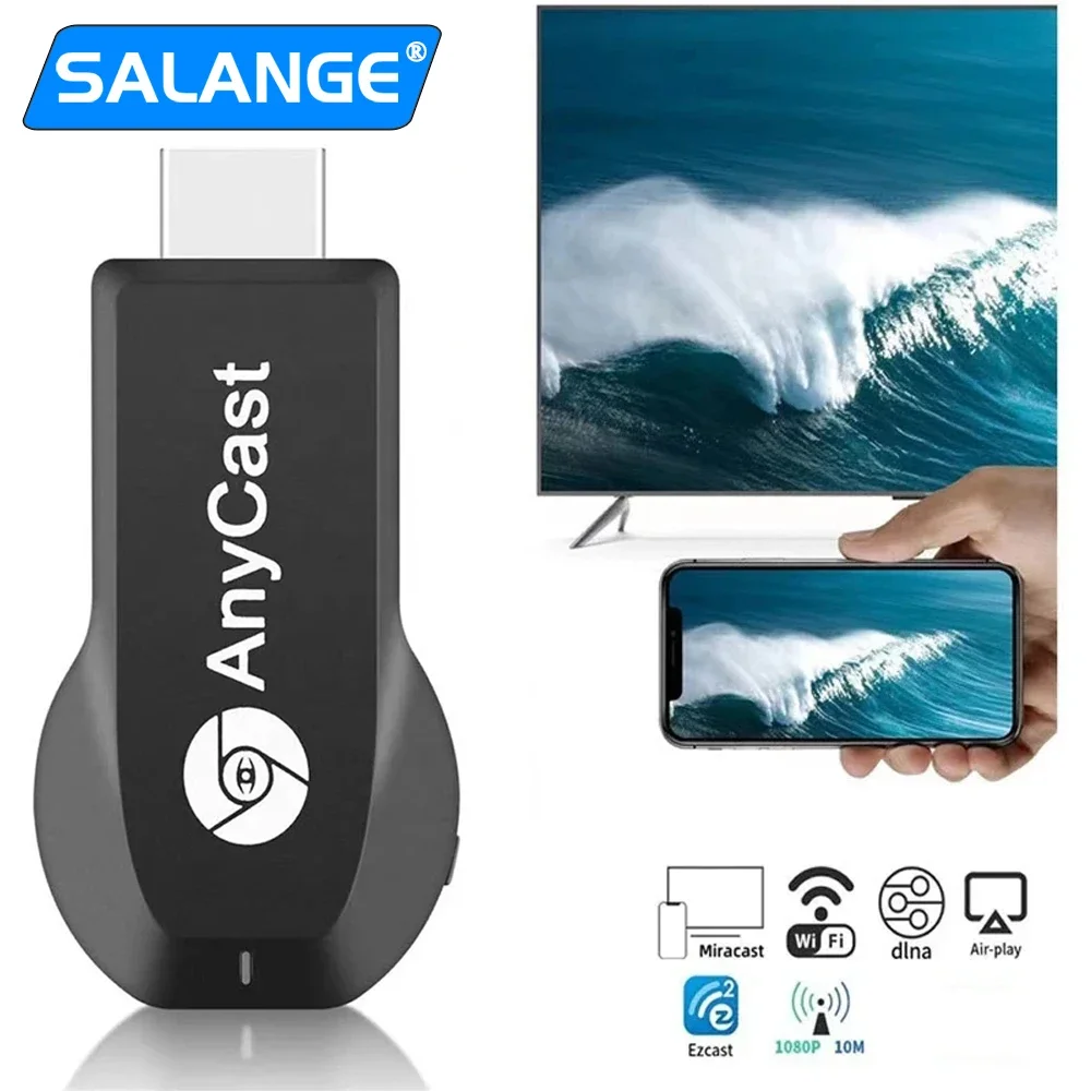 1080P bezprzewodowy telewizor Stick AnyCast M4 Plus wyświetlacz WiFi Google HDMI-kompatybilny odbiornik Media TV Stick DLNA Airplay dla IOS Android