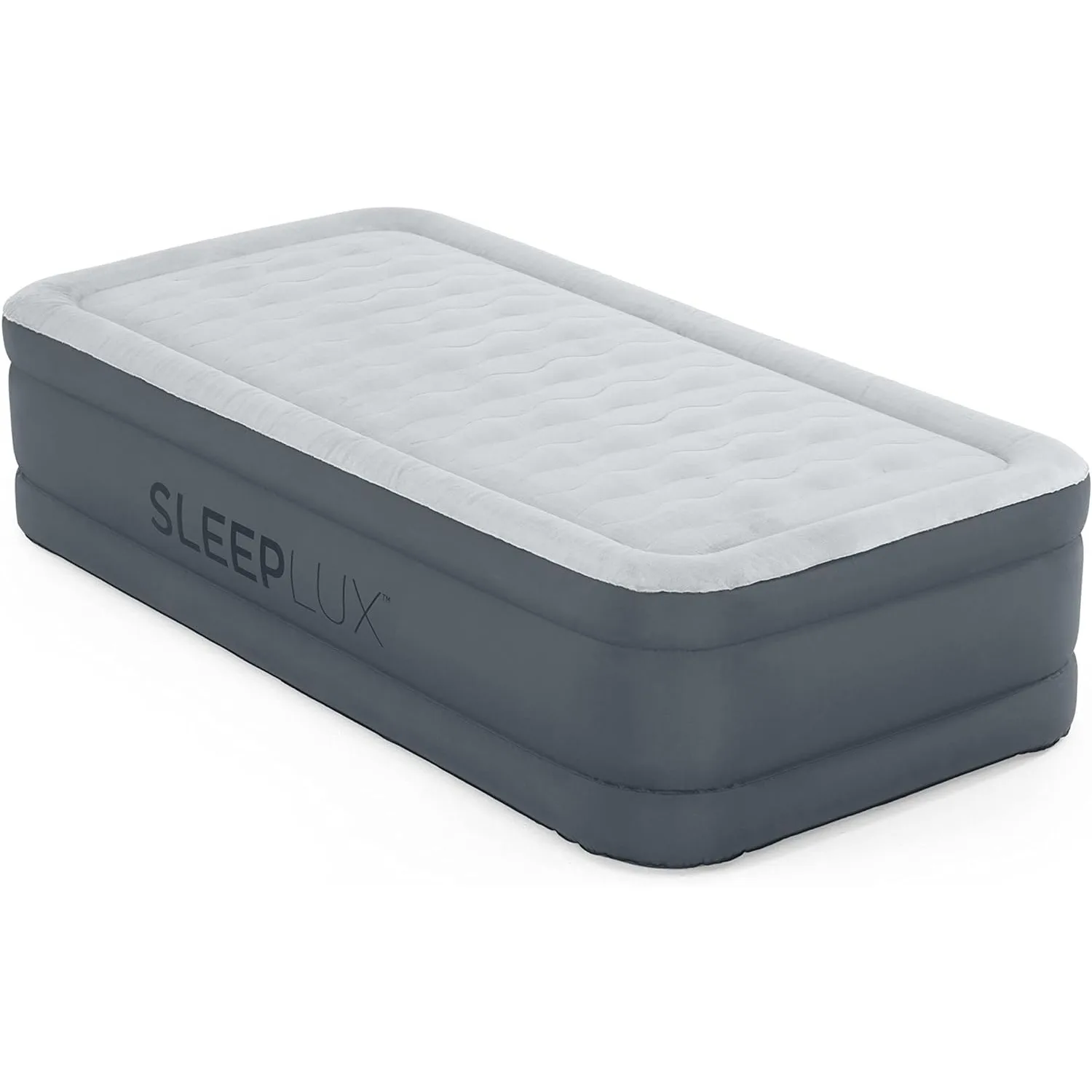 

SleepLux Twin Air Mattress | Supersoft Snugable Top, Extra Durable Tough Guard with Built-in Pillow | Raised 18" Airbed