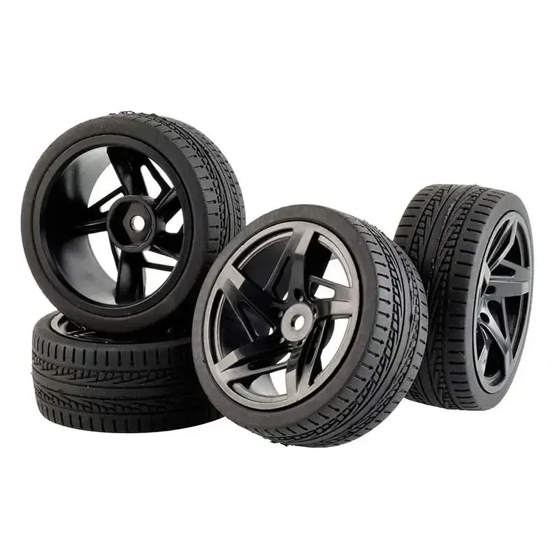 64mm 1/10 RC Racing Car Tires On Road Touring Drift Car Tyre Wheel for Tamiya TT01 TT02 XV01 TA06 PTG-2 HPI WR8 Kyosho HSP