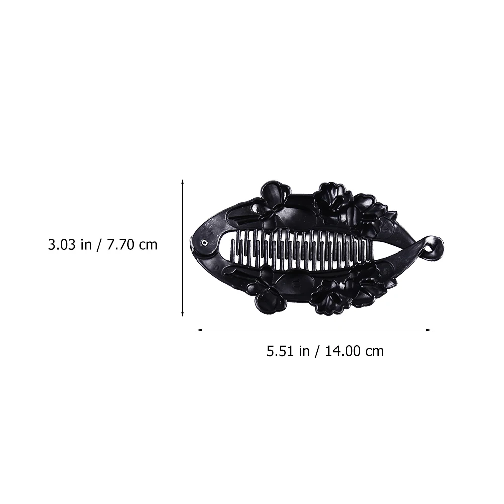 

6pcs Retro Flower Fish Shape Hair Clamp Vintage Plastic Hairpin For Women Party Wedding Durable Reusable Hair Holder Ponytail