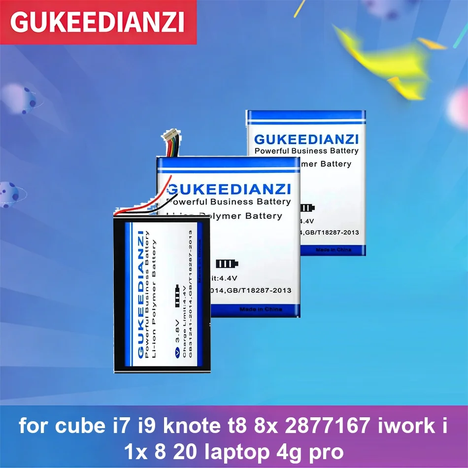 

Tablet Battery Fast Charging 28198116 5750-15100mAh For Cube I7 I9 Knote T8 8X 2877167 Iwork i 1X 8 20 Laptop 4G Pro