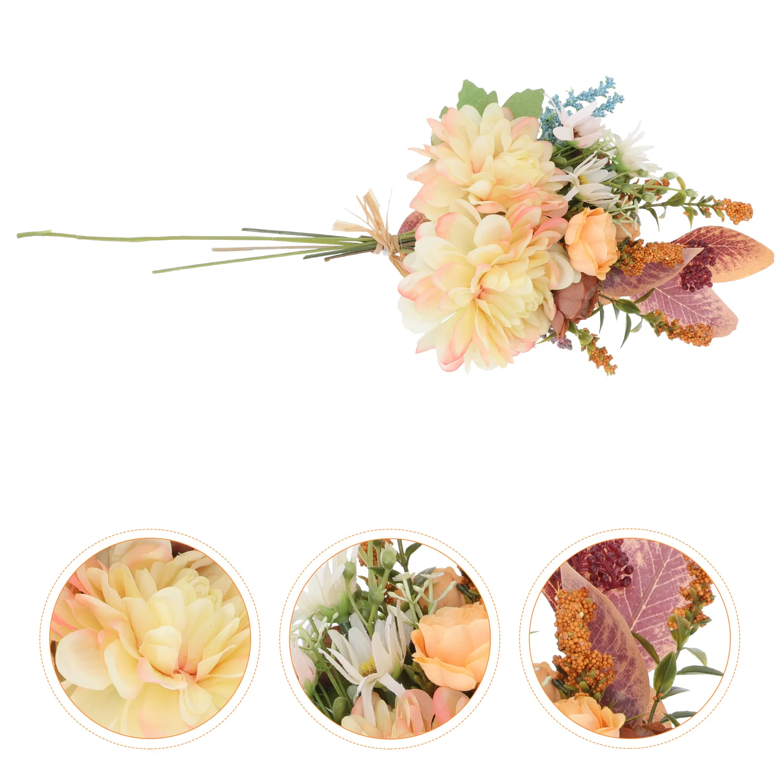 

1Pcs Artificial Flower Bouquet Plastic Autumn Fake Flower Decor Wedding Home Festival Gift Decoration Artificial Bouquet