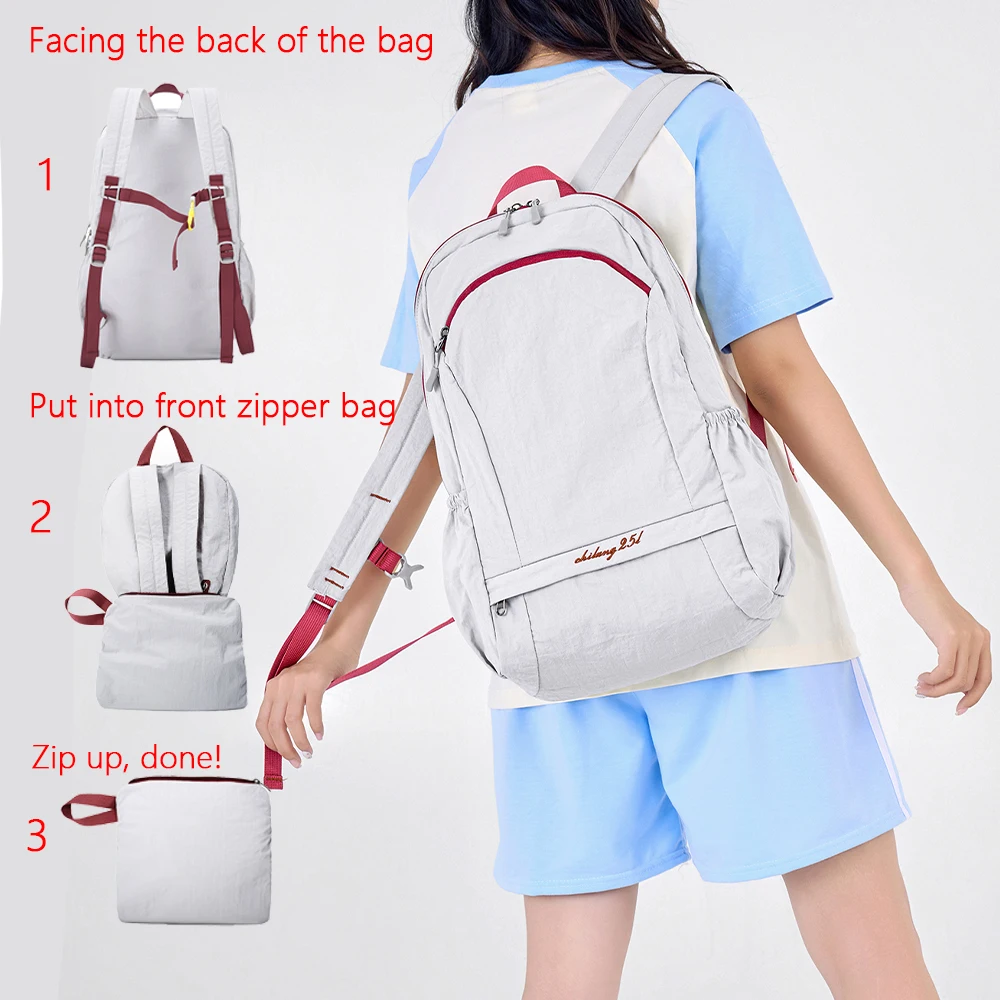 

Outdoor Ultra Light Backpack, Women's New Summer Large Capacity Foldableable Bag, Sports Backpack, Travel Hiking Bag