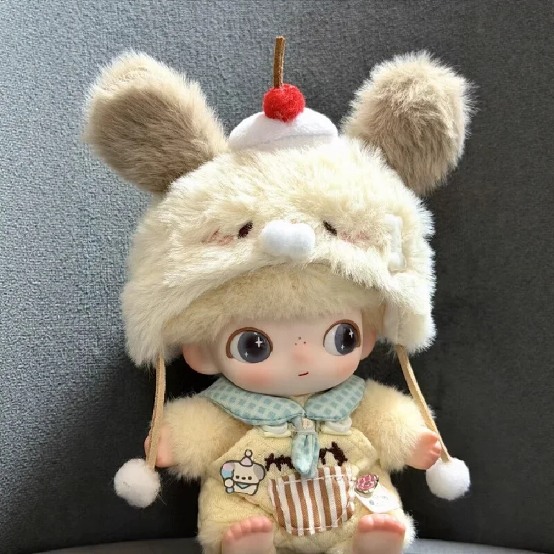 Dimoo Newborn Diary Baby Clothing Rubber Cover Replacement Clothes Cute Little Bear Set [Does Not Include Doll] 10cm Baby Clothi
