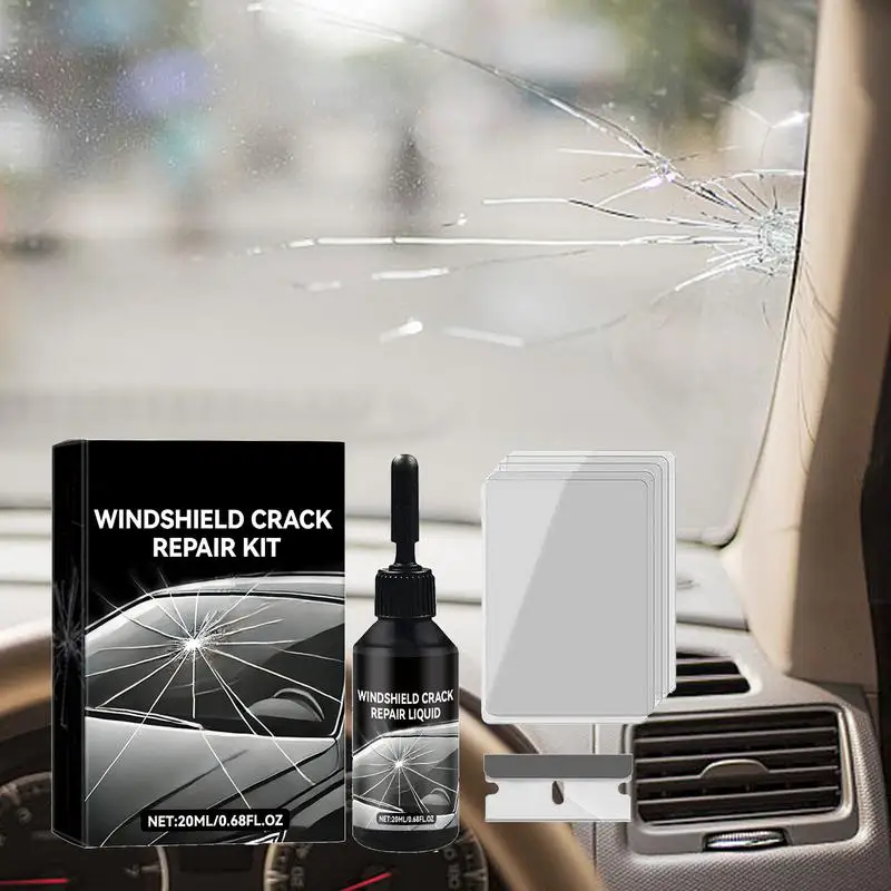 Car Glass Scratch Remover Kit Glass Crack Remover Window Crack Repair Liquid Scratch Repair Kit For SUVs RVs Cars