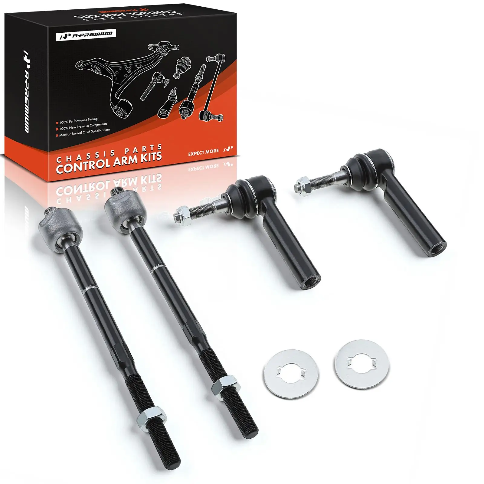 A-Premium 4x Inner&Outer Tie Rod End for Jeep Compass Patriot 2007-2017 Dodge Caliber 2007-2012