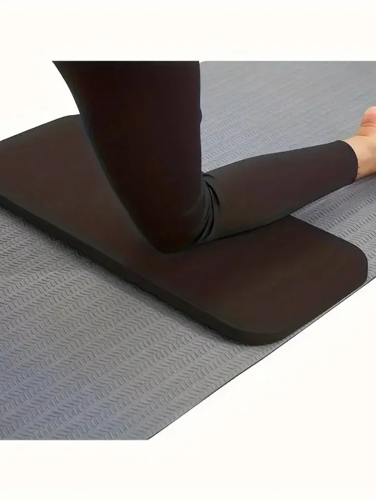 Mata do jogi 60x25 cm, 15 mm, do ćwiczeń w domu, pilatesu, płaska, podpierająca brzuch, do sportów, przenośna, do użytku wewnątrz i na zewnątrz, sprzęt sportowy NBR, profesjonalna. — zdjęcie 2