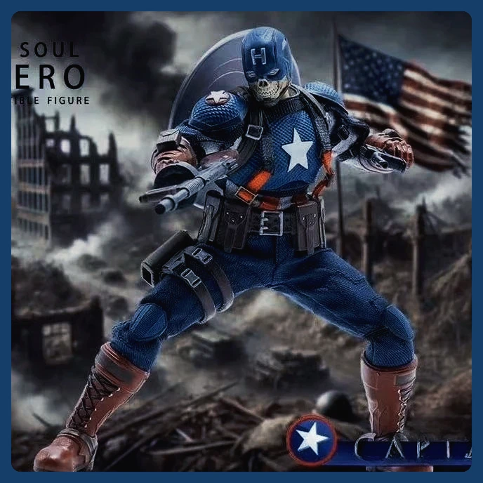 

War Hero Action Figure Captain American Soul 1/12 Scale Collectible JMToys JM003 Anime Model Toys for Boys Gifts Original Box