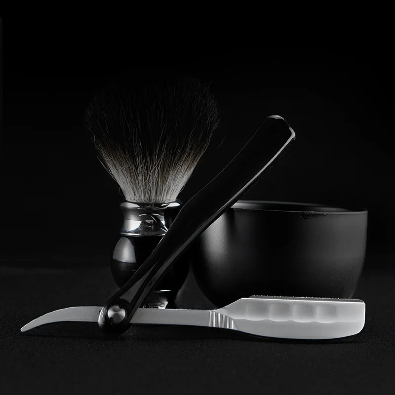 Japanese Manual Folding Hair Razor Holder Stainless Steel Shaving Eyebrow Knife for Feather Blade Hairdressing Tool