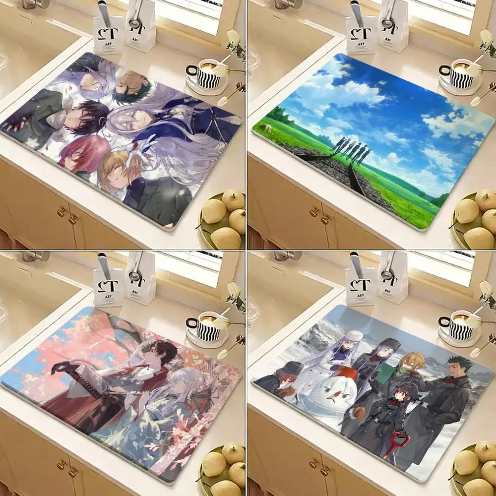 Anime 86 Eighty Six Floor Mat Diatomite Floor Mat Fast Drying Odor Resistant Non Slip Bath Kitchen Mat