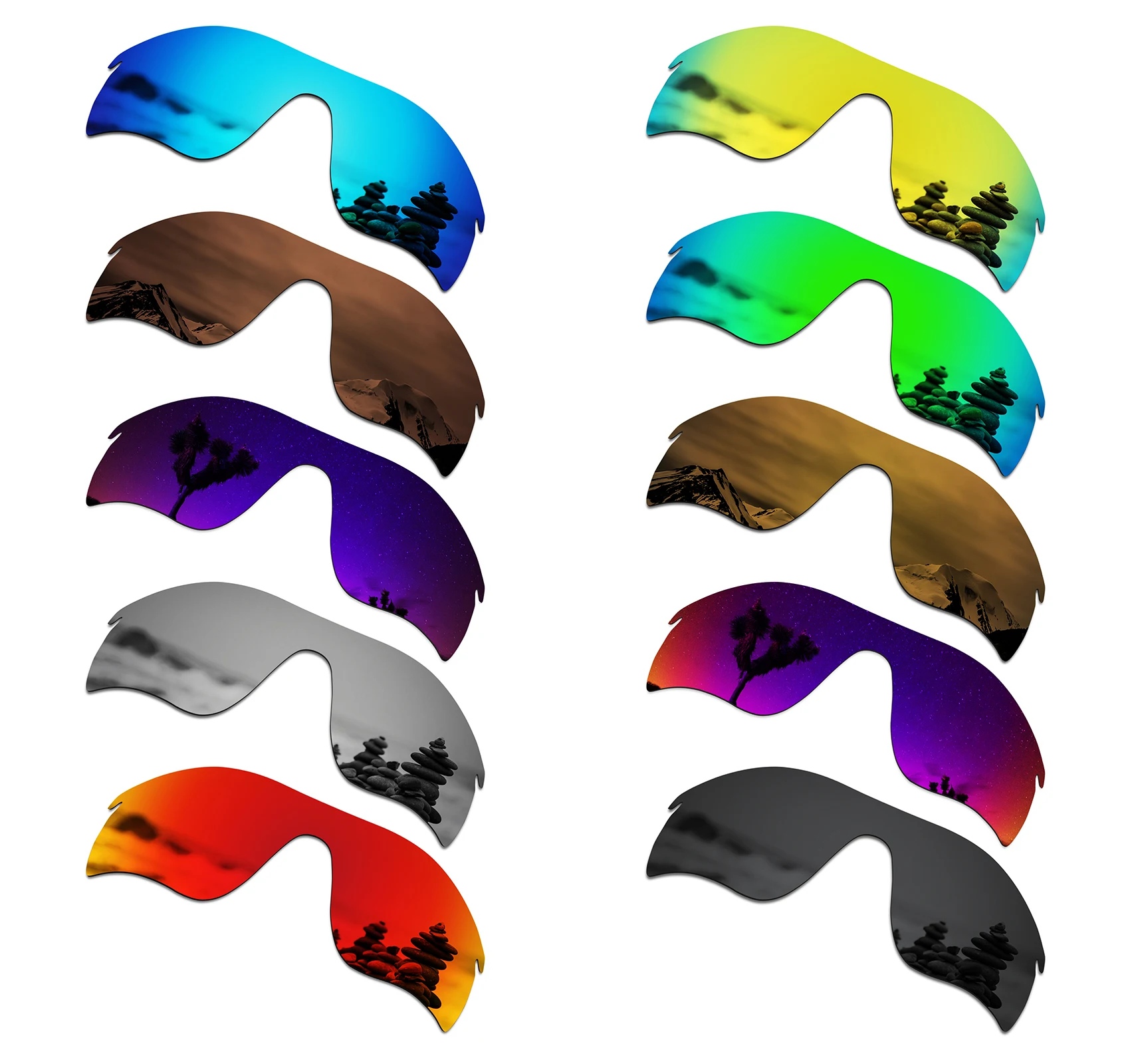 SmartVLT Polarized Replacement Lenses for Oakley RadarLock Path Sunglasses - Multiple Options