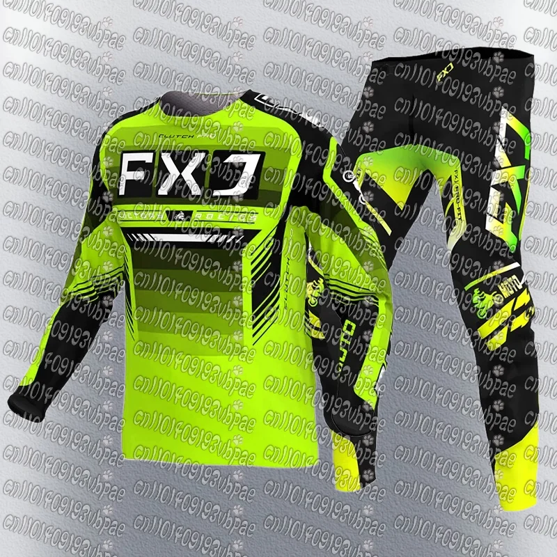 

2026Популярный мотоциклетный внедорожный комплект, гоночный комплект, дышащая футболка с длинными рукавами, комплект с длинными штанами для взрослых, мужской и женский гоночный комплект