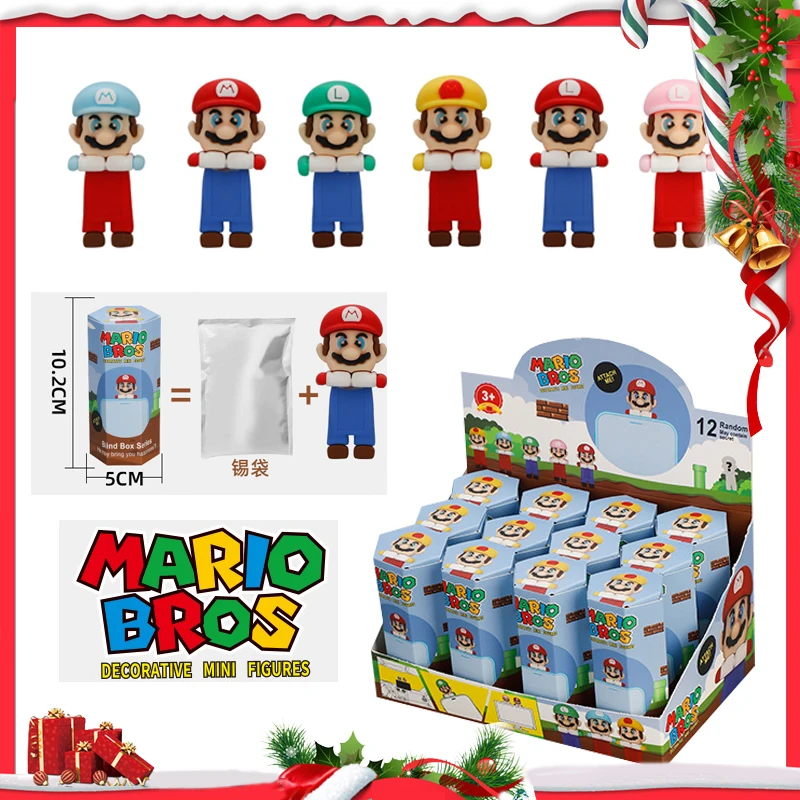 Sonny Angel Plumber Mario Series Surprise Peripheral Toys Mini Cute Anime Figures Customized Model Toy Kid Christmas Gift