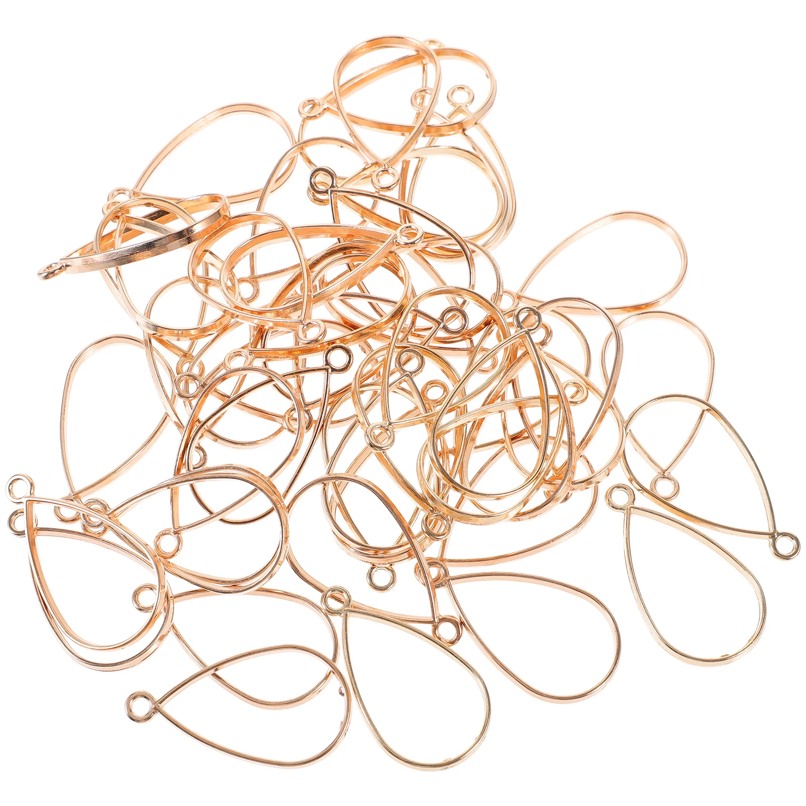 

50pcs Bezel Pendants Epoxy Frame Hollow Tray Alloy Settings for Jewelry Crafting Bracelets Necklaces DIY Materials Pendulum