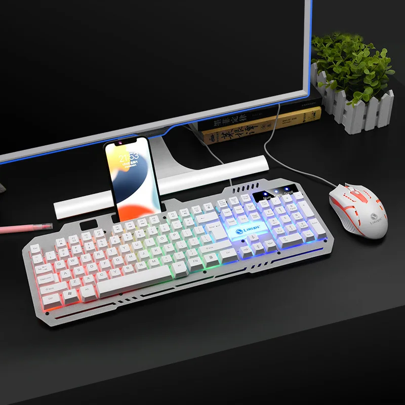 

NEW Keyboard T25 Touch Wired Keyboard Mouse Set LED Luminous Esports Desktop Computer Laptop Office Game Keyboard and Mouse Set