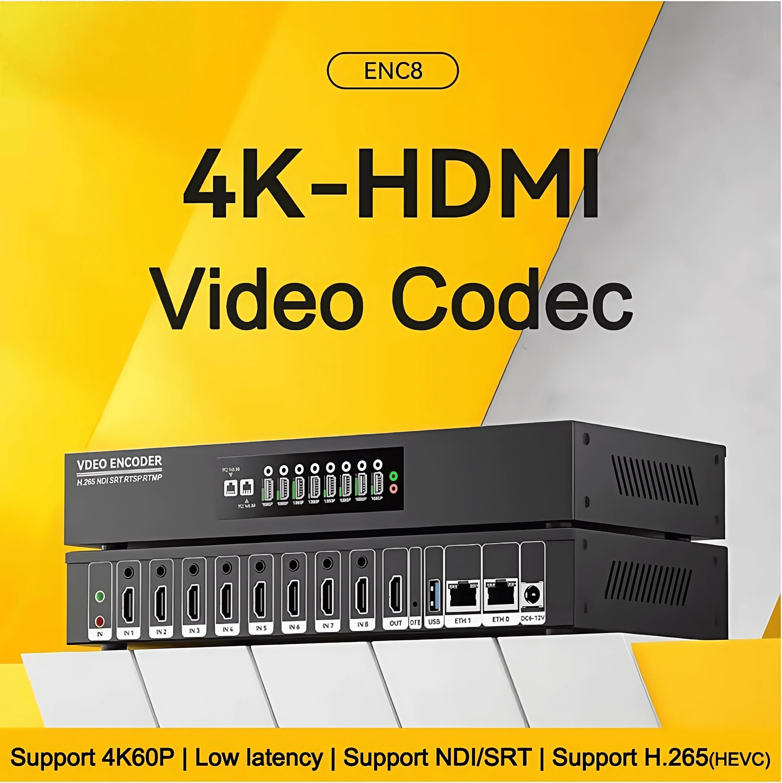 

[ENC8] Кодер HDMI 4K Декодер SRT NDI GB28181