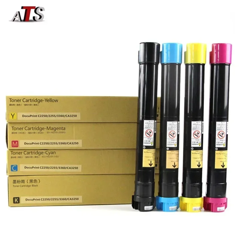 4PCS/Set DCC2250 7500 Toner Cartridge for Xerox DocuPrint C2250 C2255 C3360 Sambo E-Laser CA3250 Phaser 7500 Color Toner Powder