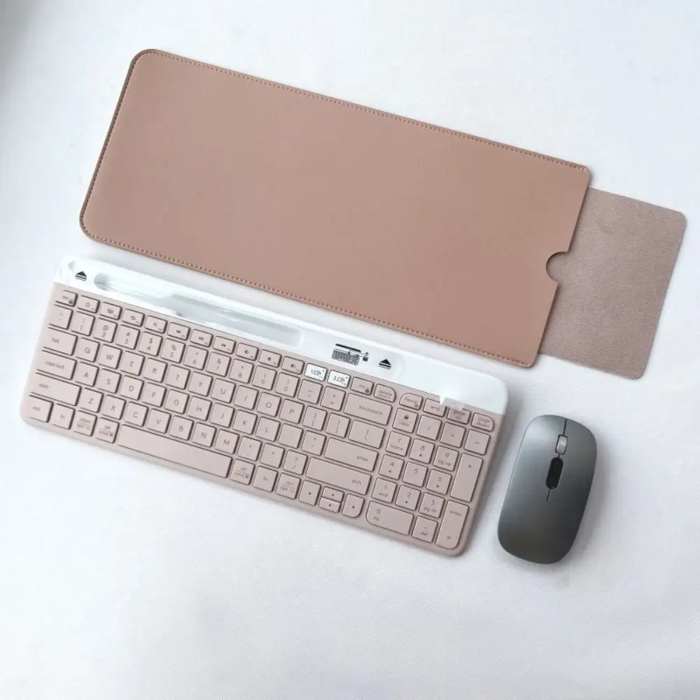 Storage Bag for Logitech K580 PU Leather Wireless Keyboard Sleeve Portable Keypad Pouch Dustproof Anti-Shock Protective Case view 3