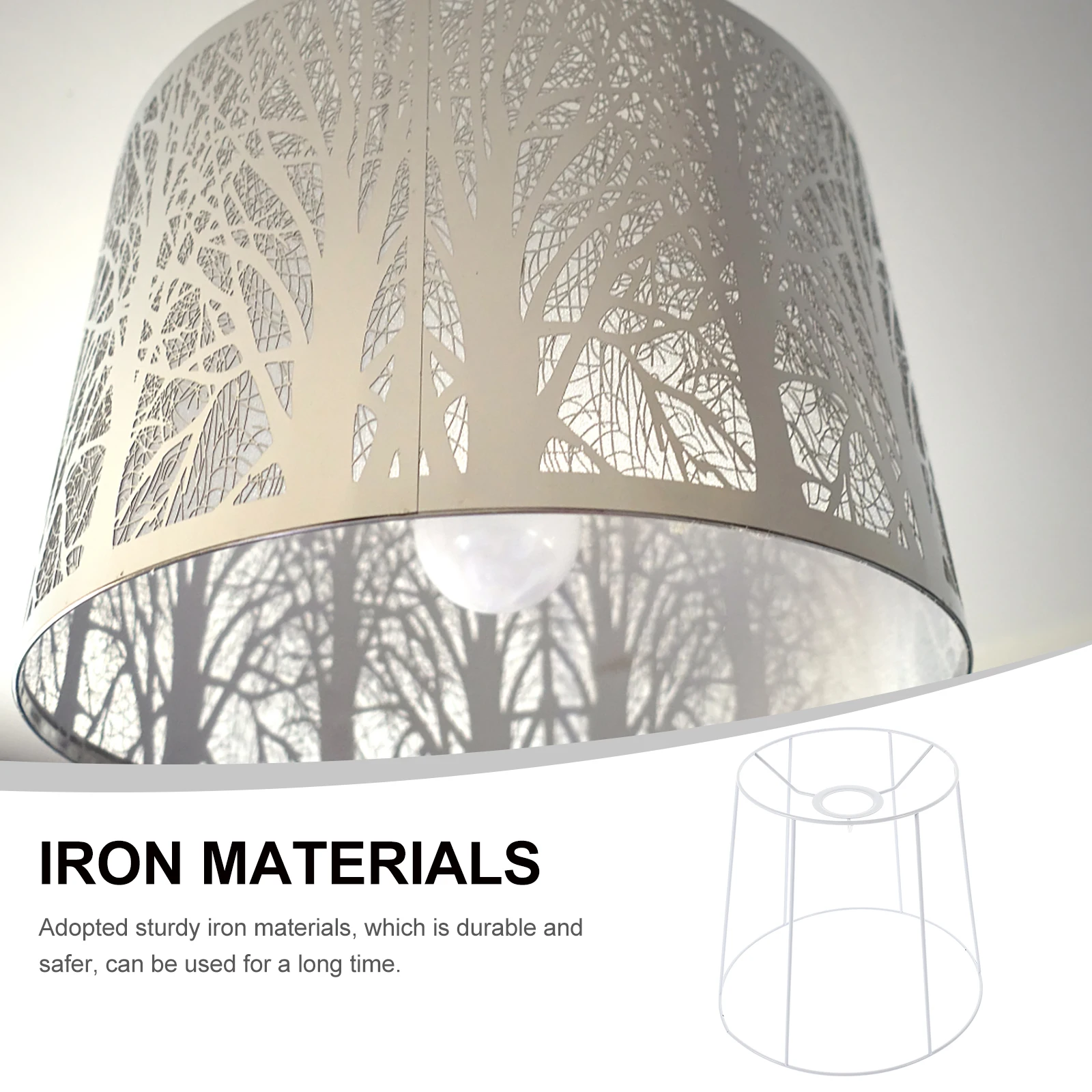 

Retro Lampshade Frames 18-25cm Wire Lamp Cover Metal Ring Support DIY E27 Socket Chandelier Lighting Accessories