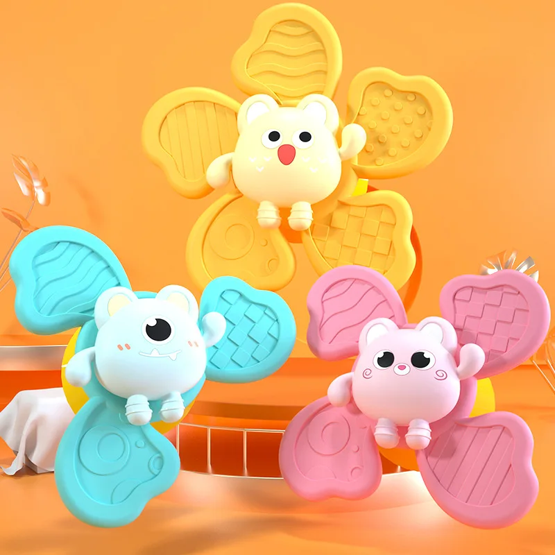 1 stücke Baby Bad Spielzeug für Jungen Kinder Baden Sauger Spinner Saugnapf Spielzeug Kinder Geschenke Montessori lustiges Kind rasselt Beißring