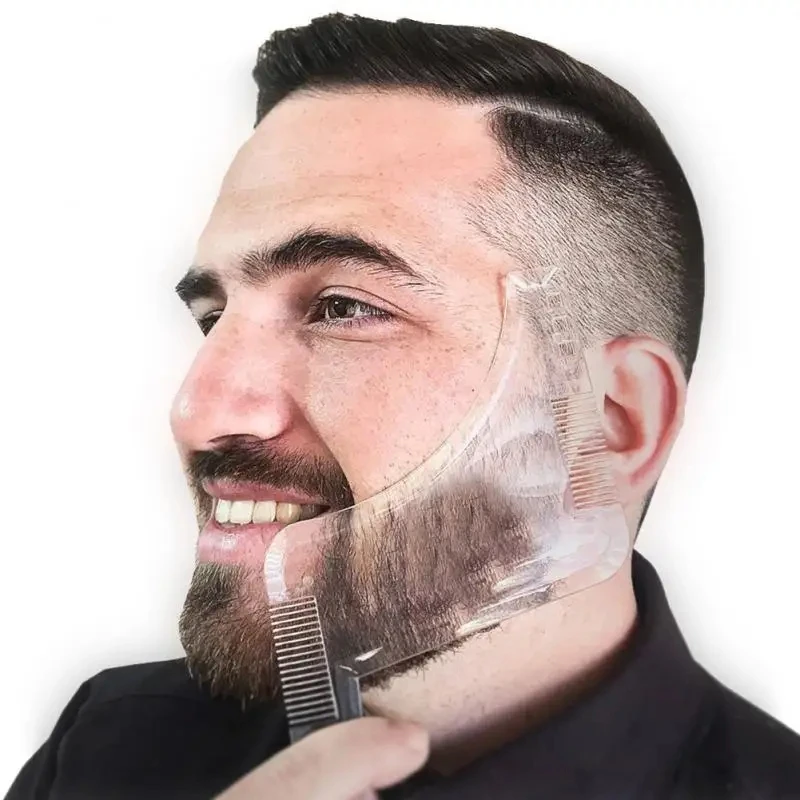 Men Beard Styling Template Stencil Beard Comb Men Beard Shaping Tool Modeling Ruler Shaping Styling Trimming Moustache Barber