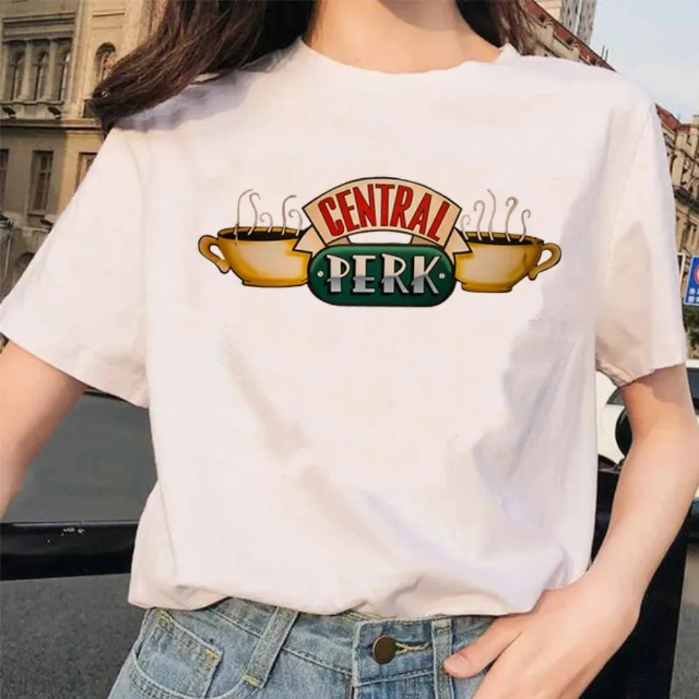 Camiseta de la serie de Tv Friends para mujer, remera estampada Harajuku Unisex, camiseta de Manga Y2k, Tops Vintage kawaii para mujer