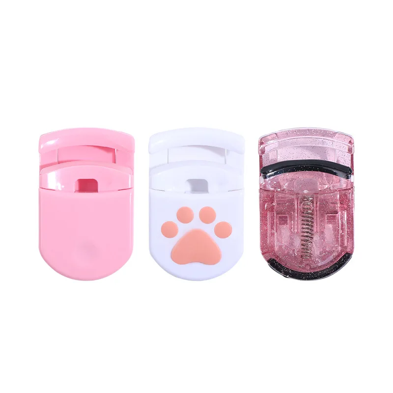 Eyelash Curler Curl Lower Eyelashes Plastic Eyelash Curler Mini Cute Cat Paw Small Portable Eyelash Clip Wholesale Eyelash Tools